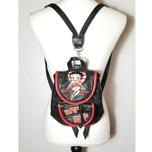 American Toons Handbags - 🔴SOLD Vintage Betty Boop Leather Mini Backpack